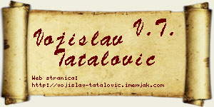 Vojislav Tatalović vizit kartica